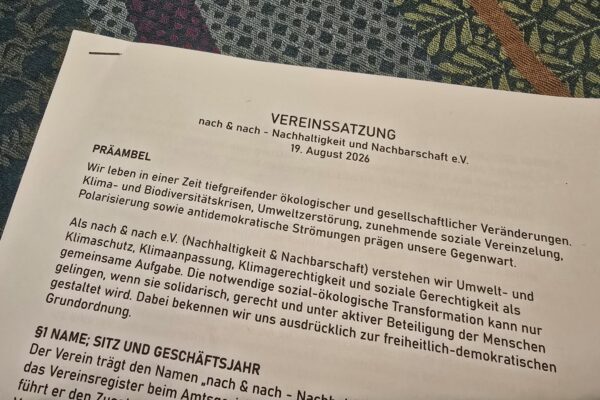 Gründungsversammlung des Vereins